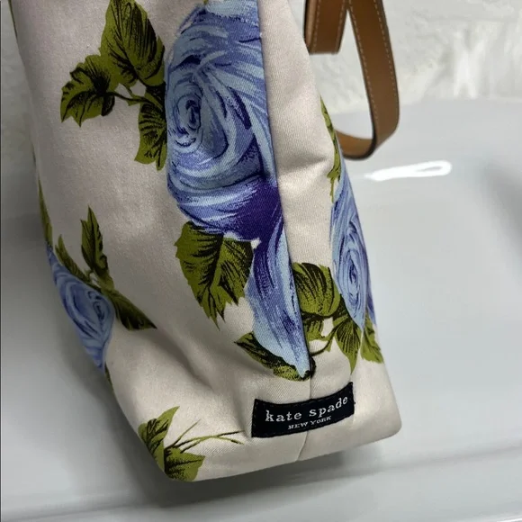 Kate Spade 1999 Vintage Blue Rose handbag - Picture 9 of 11